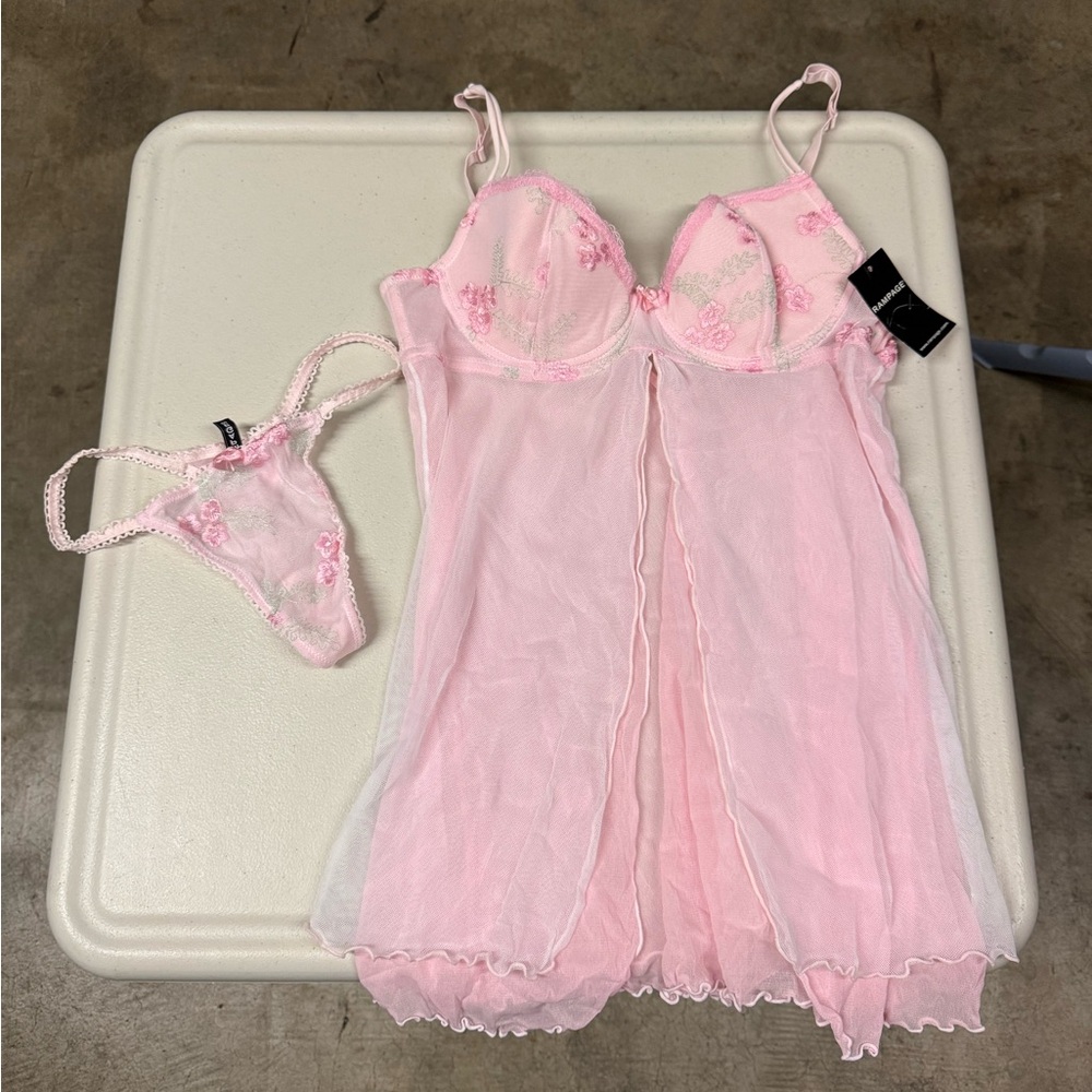Rampage lingerie set. New with tags. Top size 36B/M, panty size M